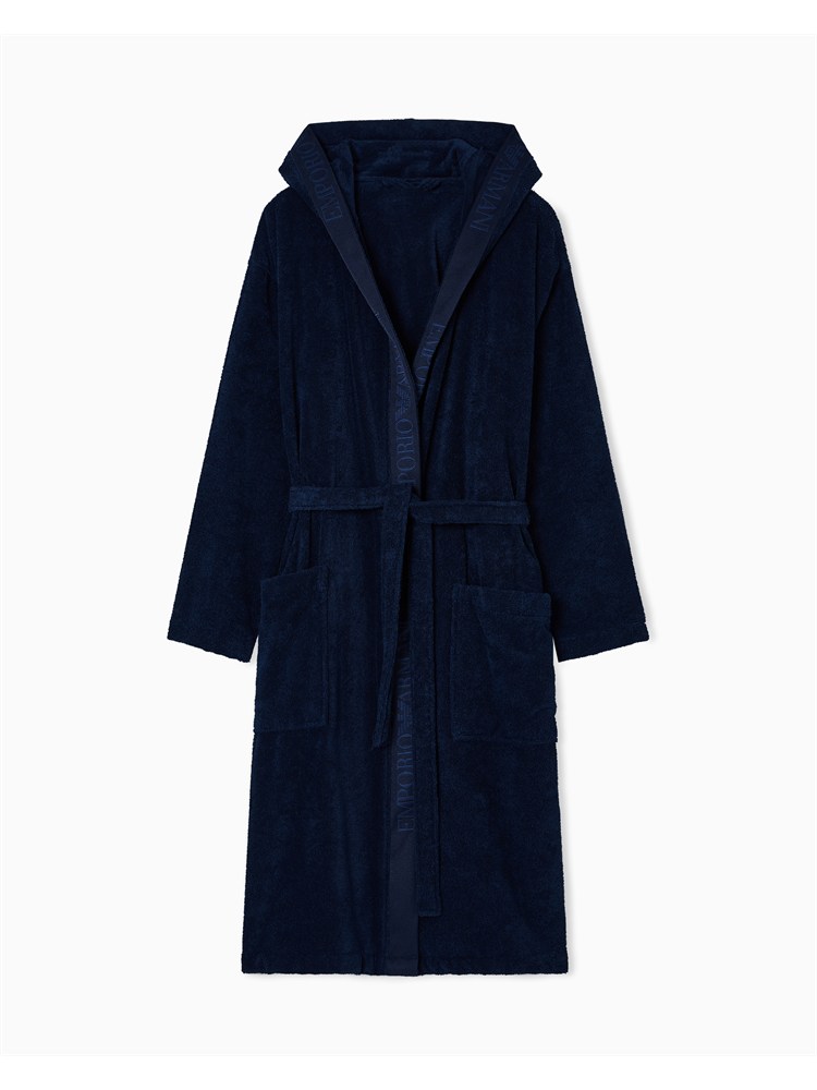 Accappatoio Emporio Armani in spugna blu