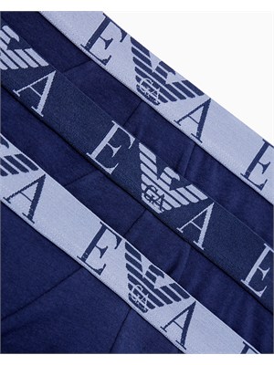 Pack 3 slip Emporio Armani in cotone stretch blu in UOMO