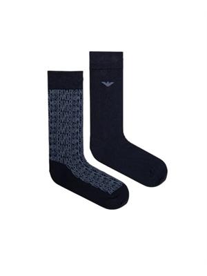 Pack 2 calzini Emporio Armani blu in UOMO