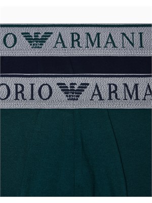 Pack 2 boxer Emporio Armani in cotone stretch bicolor in UOMO