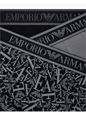 Pack 3 slip Emporio Armani in cotone stretch bicolor in UOMO