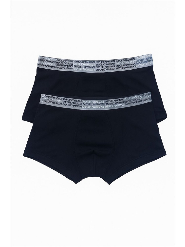 Emporio Armani Underwear – Pacco da 2 Boxer Uomo in cotone blu