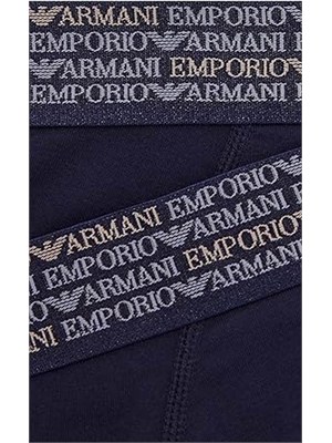 Emporio Armani Underwear – Pacco da 2 Slip Uomo in cotone blu in UOMO