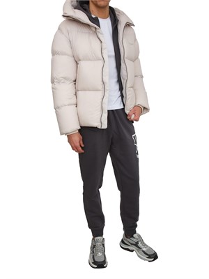 Pantaloni tuta uomo EA7 Emporio Armani in cotone grigio con logo in UOMO