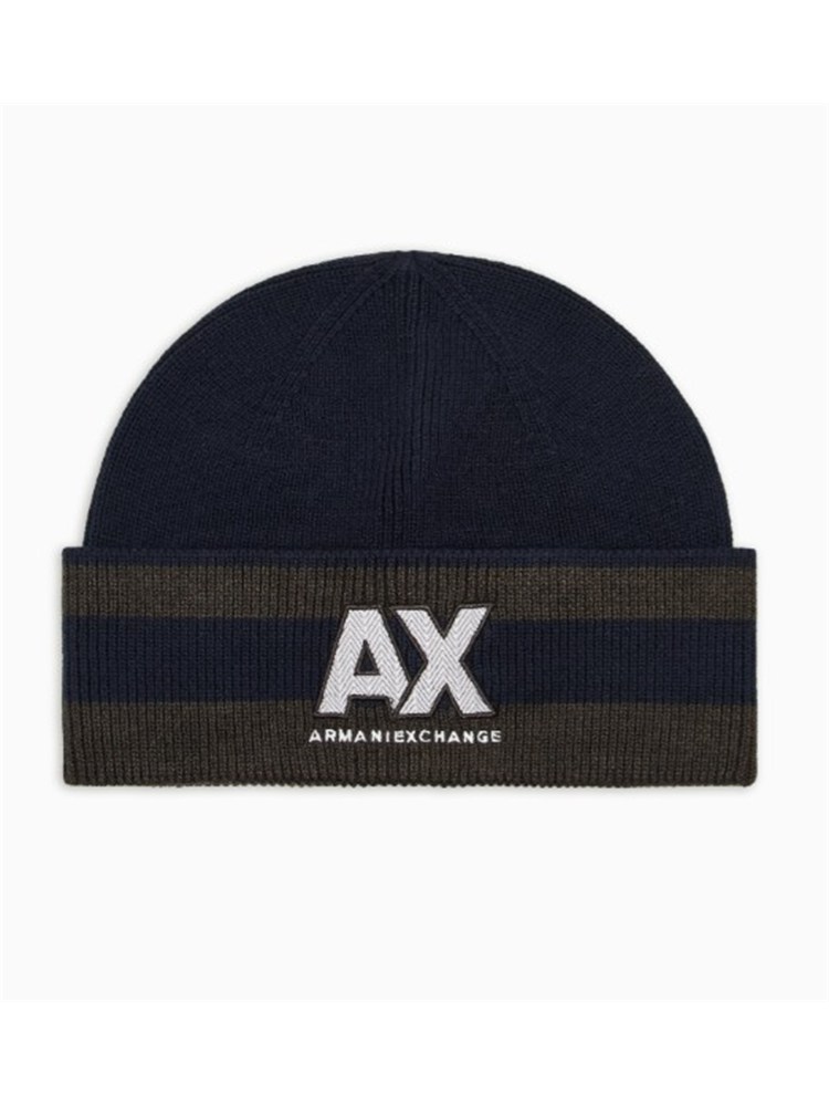 Berretto Armani Exchange in lana blu
