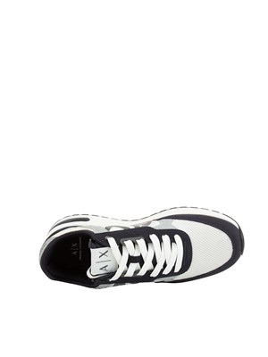 Sneakers Armani Exchange uomo in nylon e suede blu in UOMO