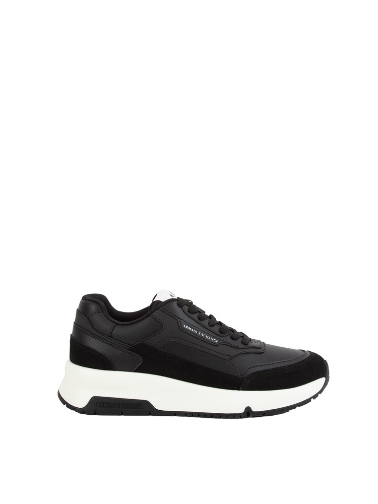 Sneakers uomo Armani Exchange in ecopelle nera