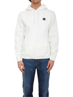 Felpa con Cappuccio Badge Napapijri in French Terry bianco in UOMO