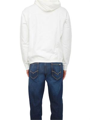 Felpa con Cappuccio Badge Napapijri in French Terry bianco in UOMO