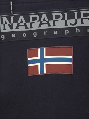 Felpa con cappuccio Burgee Napapijri in cotone nero in UOMO