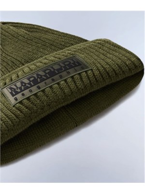Berretto Vispa Napapijri in acrilico verde con logo in UOMO