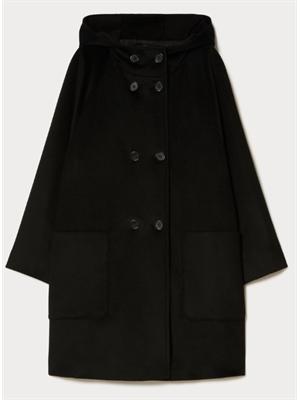 PERSONA BY MARINA RINALDI Cappotto Gervaso di Marina Rinaldi in pura lana nera in DONNA