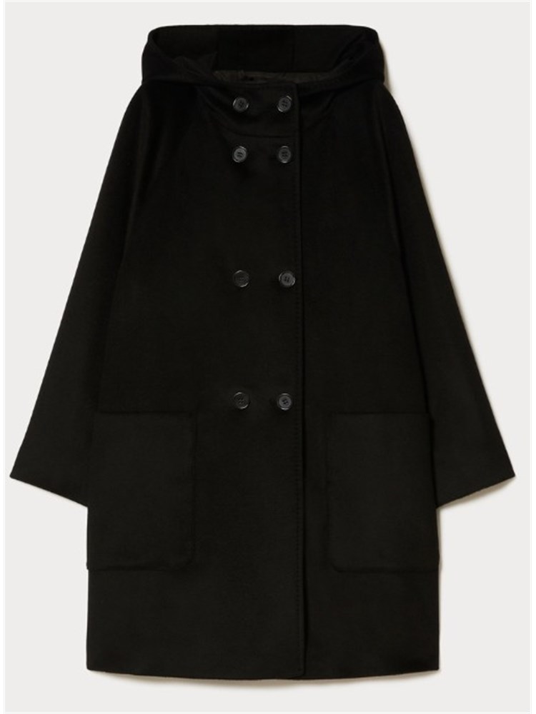 PERSONA BY MARINA RINALDI Cappotto Gervaso di Marina Rinaldi in pura lana nera