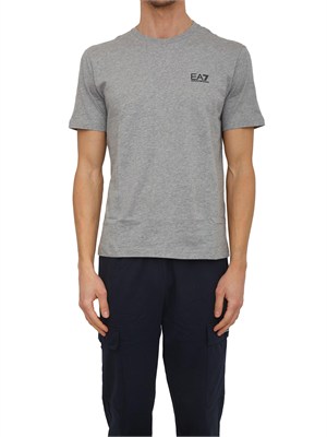 T-shirt EA7 Emporio Armani in cotone Pima grigio in UOMO