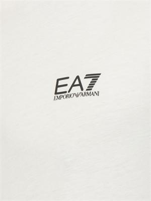 T-shirt EA7 Emporio Armani in cotone Pima avorio in UOMO