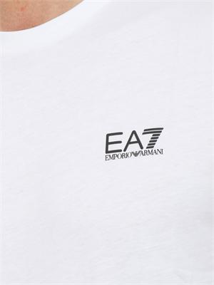 T-shirt EA7 Emporio Armani in cotone Pima bianco in UOMO