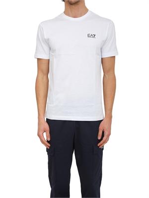 T-shirt EA7 Emporio Armani in cotone Pima bianco in UOMO