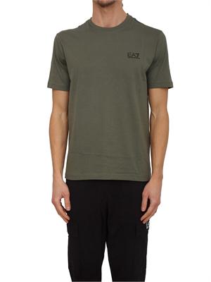 T-shirt EA7 Emporio Armani in cotone Pima verde in UOMO