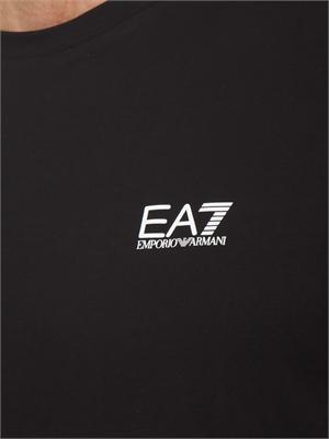 T-shirt EA7 Emporio Armani in cotone Pima nero in UOMO
