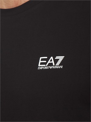 T-shirt EA7 Emporio Armani in cotone Pima nero in UOMO