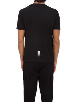 EA7 EMPORIO ARMANI T-shirt Ea7 a maniche corte in cotone nero in UOMO