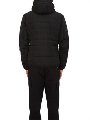 Piumino EA7 Emporio Armani in piuma d'oca e tessuto tecnico nero in UOMO