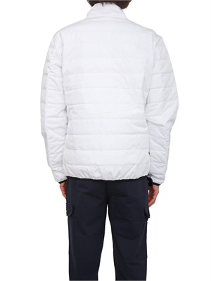 Piumino EA7 Emporio Armani in piuma d'oca e tessuto tecnico bianco in UOMO