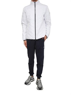 Piumino EA7 Emporio Armani in piuma d'oca e tessuto tecnico bianco in UOMO