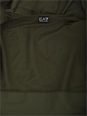 Felpa EA7 Emporio Armani in tessuto tecnico VENTUS7 verde in UOMO