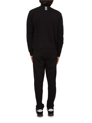 Tuta EA7 Emporio Armani in cotone nero in UOMO
