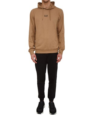EA7 EMPORIO ARMANI Tuta sportiva beige EA7 Core Identity in cotone in UOMO