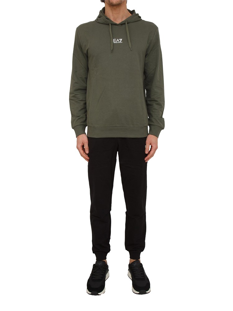 EA7 EMPORIO ARMANI Tuta sportiva verde EA7 Core Identity in cotone