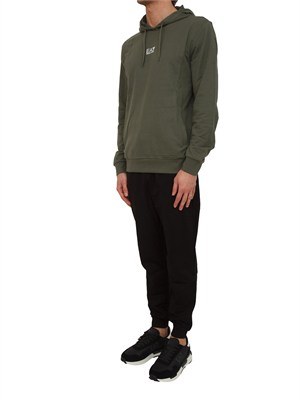 EA7 EMPORIO ARMANI Tuta sportiva verde EA7 Core Identity in cotone in UOMO