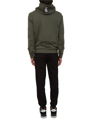 EA7 EMPORIO ARMANI Tuta sportiva verde EA7 Core Identity in cotone in UOMO