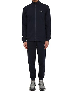 EA7 EMPORIO ARMANI Tuta sportiva blu EA7 Core Identity in cotone in UOMO
