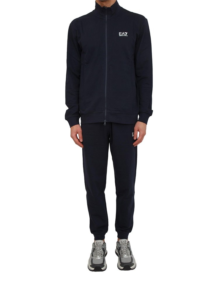 EA7 EMPORIO ARMANI Tuta sportiva blu EA7 Core Identity in cotone