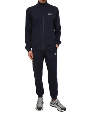 EA7 EMPORIO ARMANI Tuta sportiva blu EA7 Core Identity in cotone in UOMO