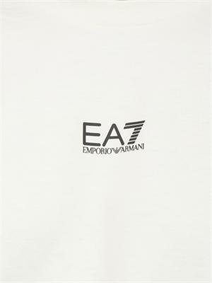 Felpa EA7 Emporio Armani in cotone avorio in UOMO