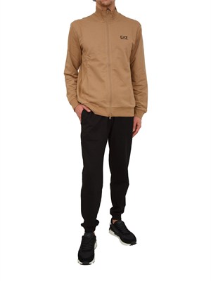EA7 EMPORIO ARMANI Tuta sportiva beige EA7 Core Identity in cotone in UOMO