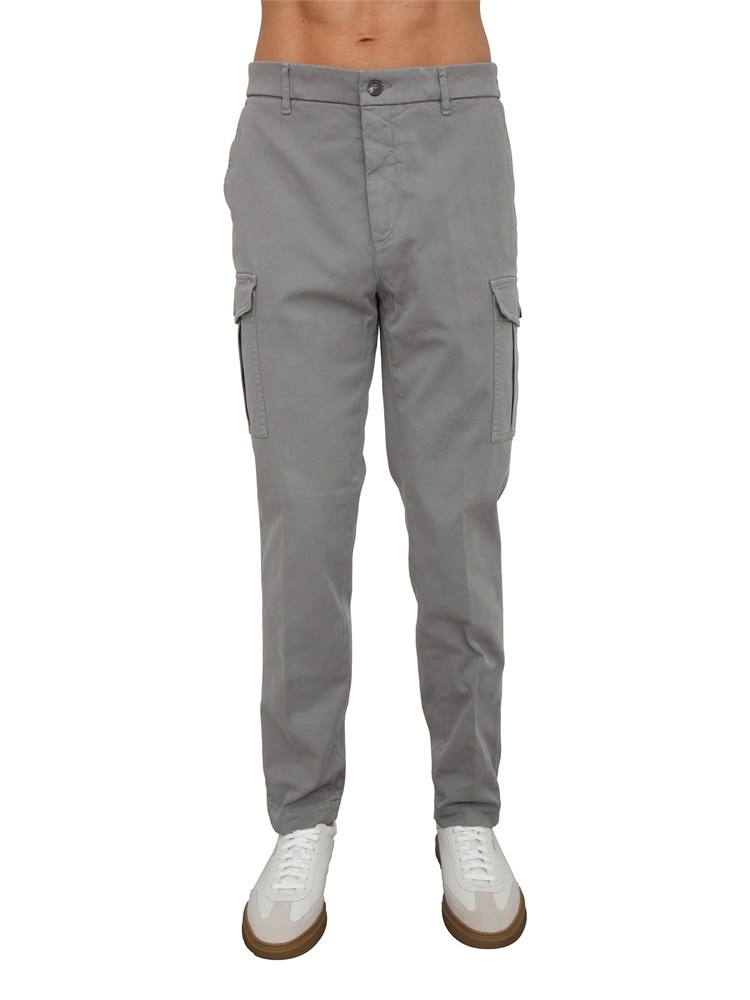 Pantalone Peserico uomo in gabardina di cotone grigio