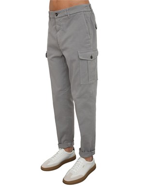 Pantalone Peserico uomo in gabardina di cotone grigio in UOMO