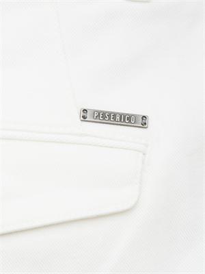 Pantalone con pince Peserico uomo in cotone bianco in UOMO
