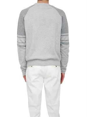 Cardigan Peserico uomo in lana merino e cashmere grigio in UOMO