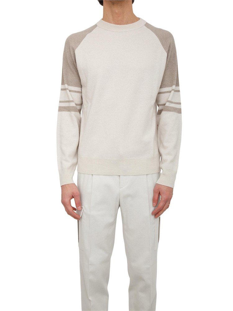 Maglia girocollo Peserico uomo in lana merino e cashmere