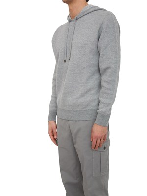 Felpa Peserico uomo in lana e cashmere grigio in UOMO
