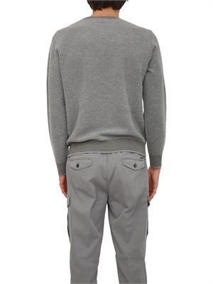 Maglia girocollo Peserico uomo in lana e cashmere grigia in UOMO