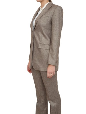 TWIN-SET Giacca Twinset in misto lana fantasia chevron con lurex in DONNA