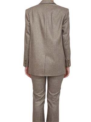 TWIN-SET Giacca Twinset in misto lana fantasia chevron con lurex in DONNA