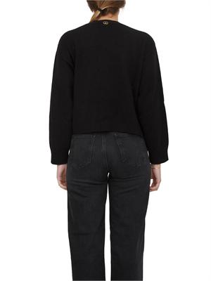 TWIN-SET Maglia Twinset in misto angora nera in DONNA