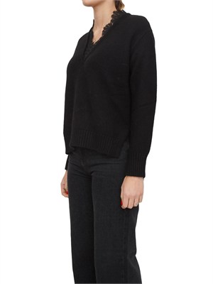 TWIN-SET Maglia Twinset in misto angora nera in DONNA